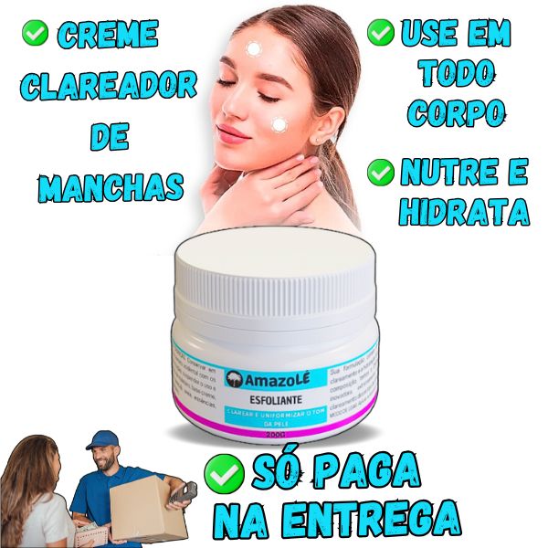 Creme Clareador de Manchas na Pele AMAZOLÉ - 200g
