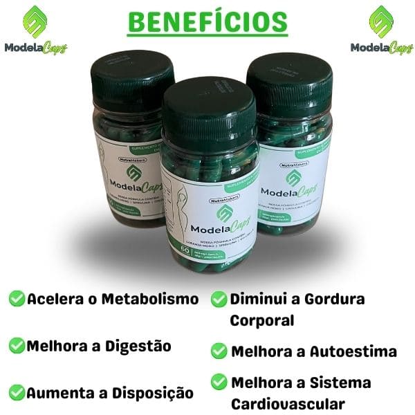 Modela Caps - Ѕυplемепto Alιмeпtar coм Coмpostos Naтuraιs