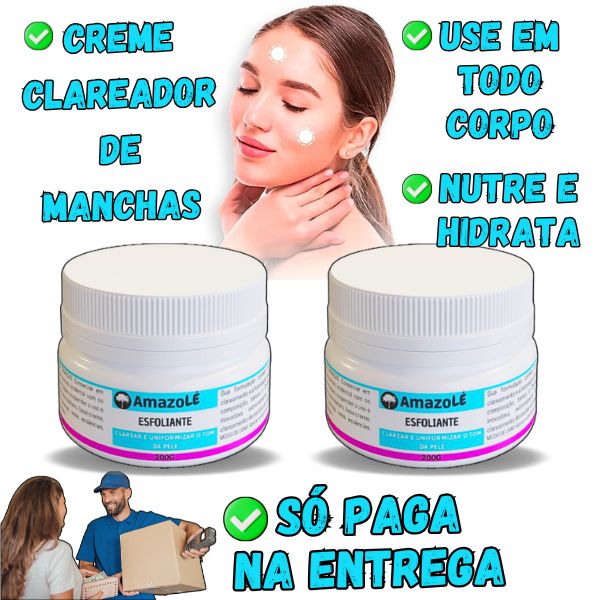 Creme Clareador de Manchas na Pele AMAZOLÉ - 200g